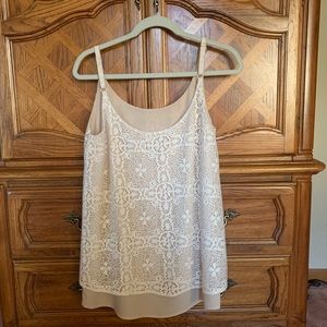 Sleeveless lace top
